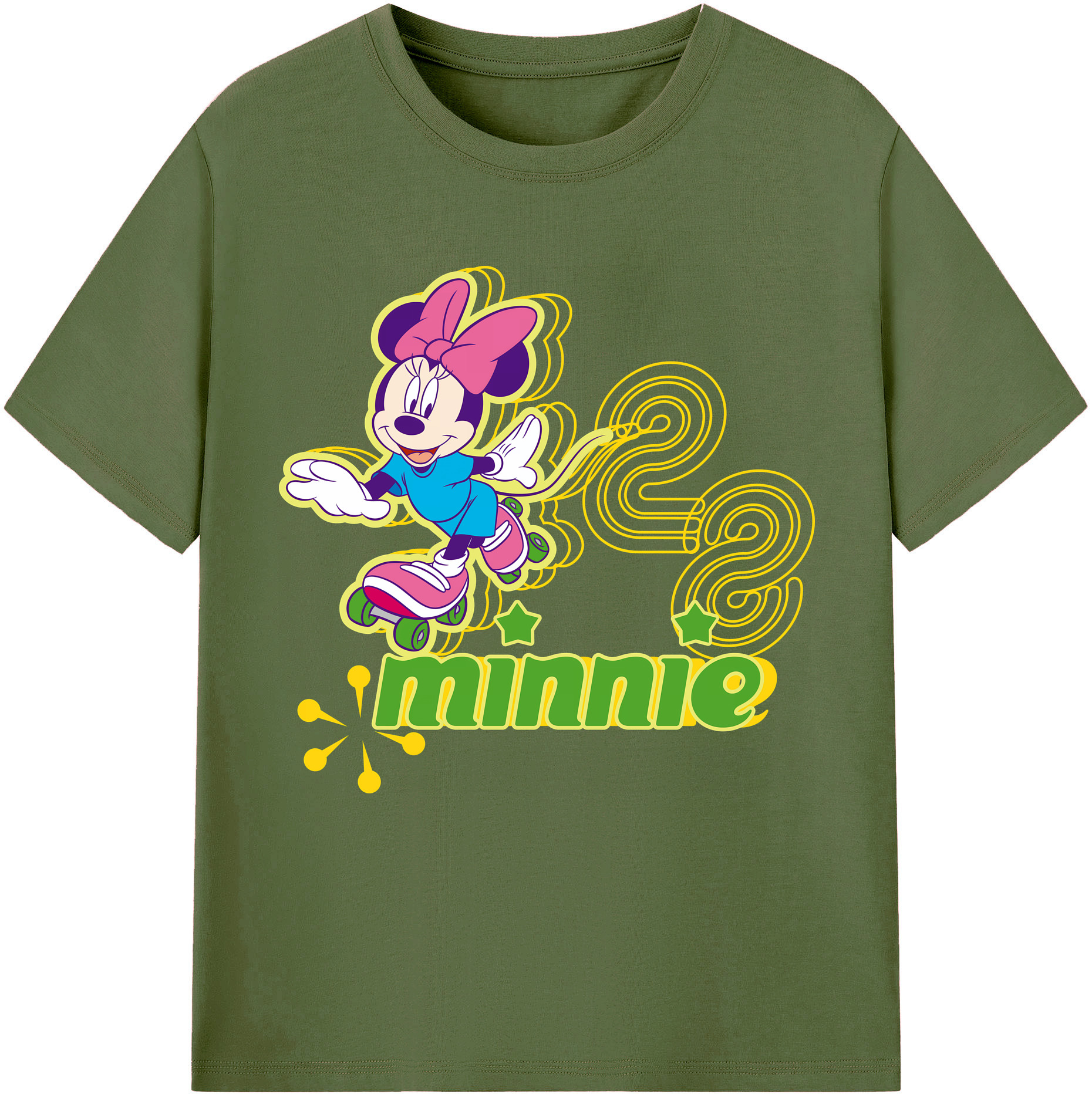 （画像用） ミッキーマウス Mickey Mouse 綿100％半袖Tシャツ（フロントプリント）
